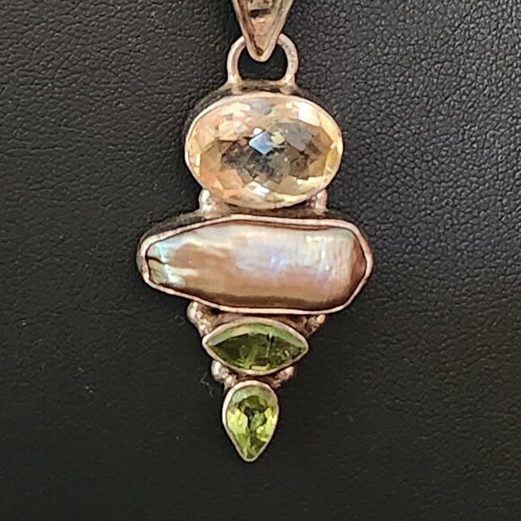 Sterling Silver Necklace with Pendant - Picture 2 of 6